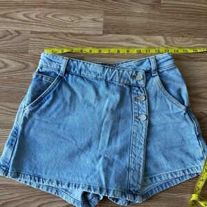 Zara Light Blue Denim Women's Skorts Size S